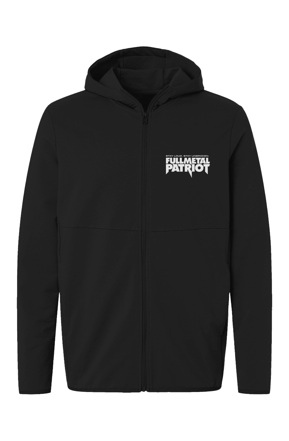 FMP - STAND STRONG - black zipper hoodie